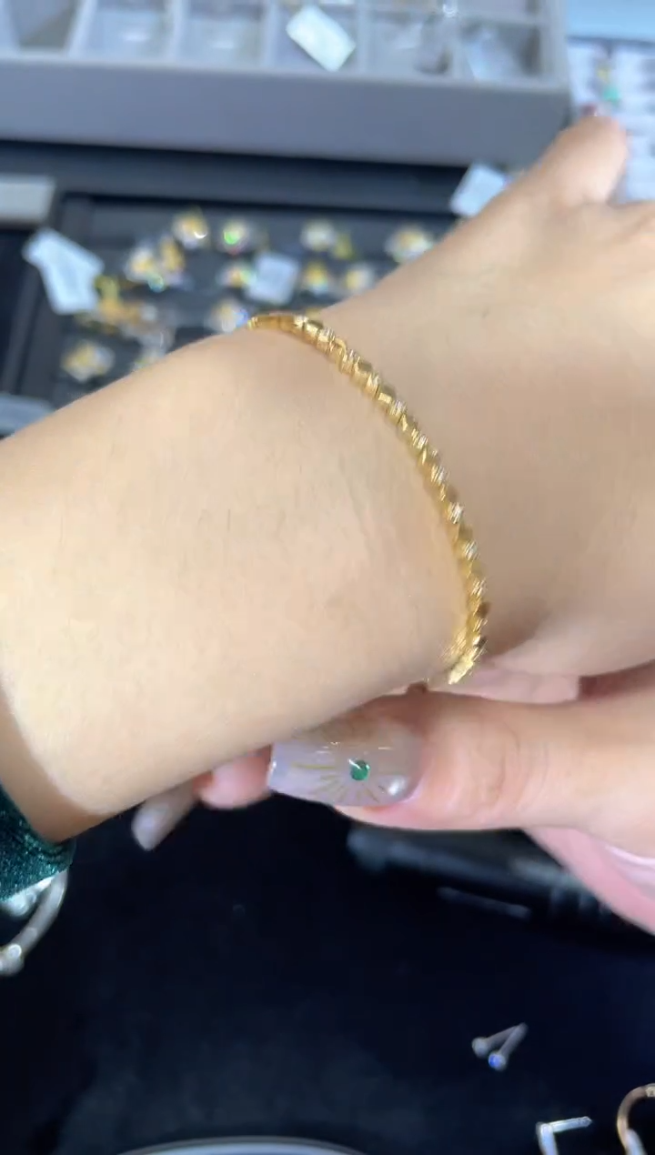 18K金镶嵌手链钻石   JZ