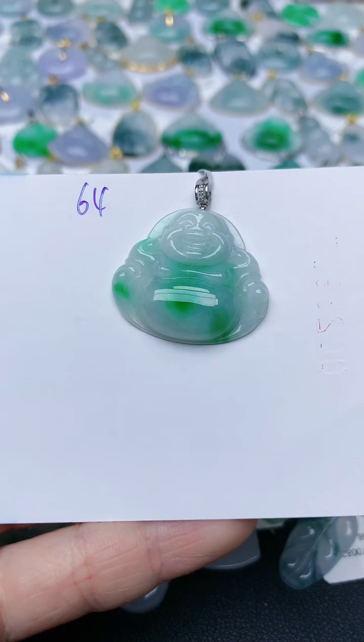 【闪购商品】翡翠颈饰18K金镶嵌天然翡翠A货