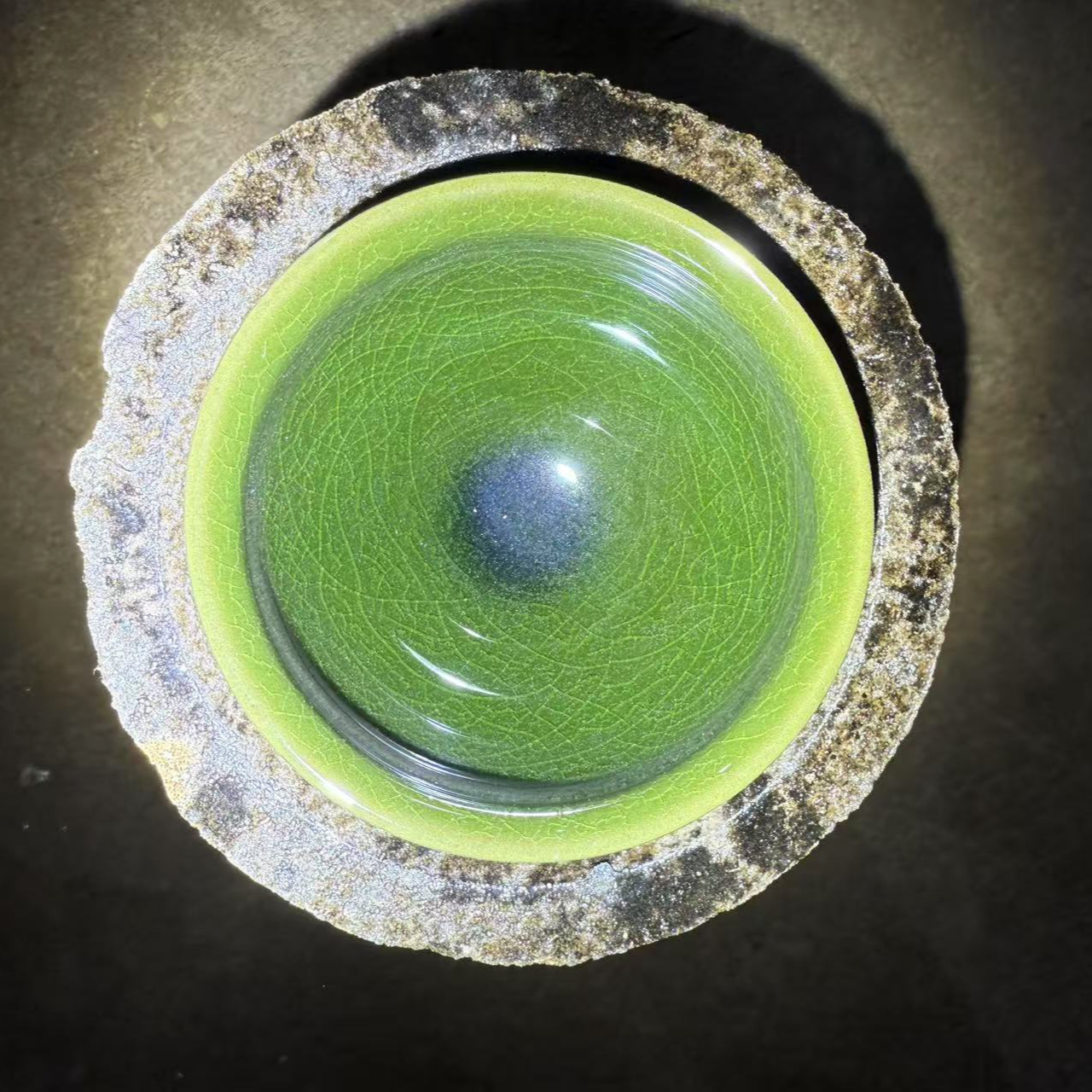 纯手工茶杯 帝王绿  主人杯