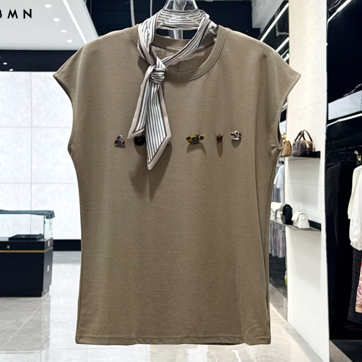 GUABMN2025夏季新品短袖气质时尚针织衫修身显瘦上衣夏日穿搭5388