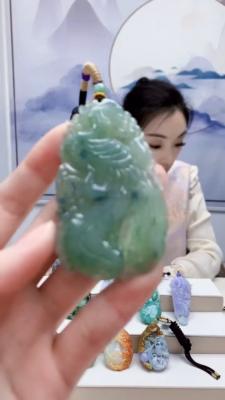 未镶嵌定制翡翠5160ry- 毛货挂6