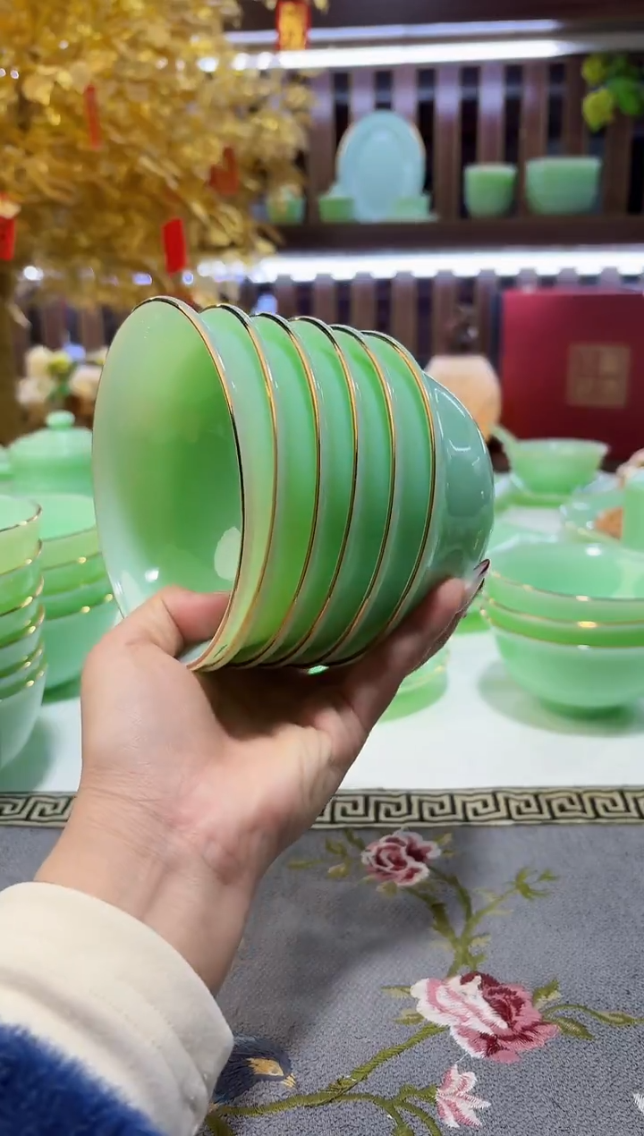 玉瓷4.5英寸饭碗6个