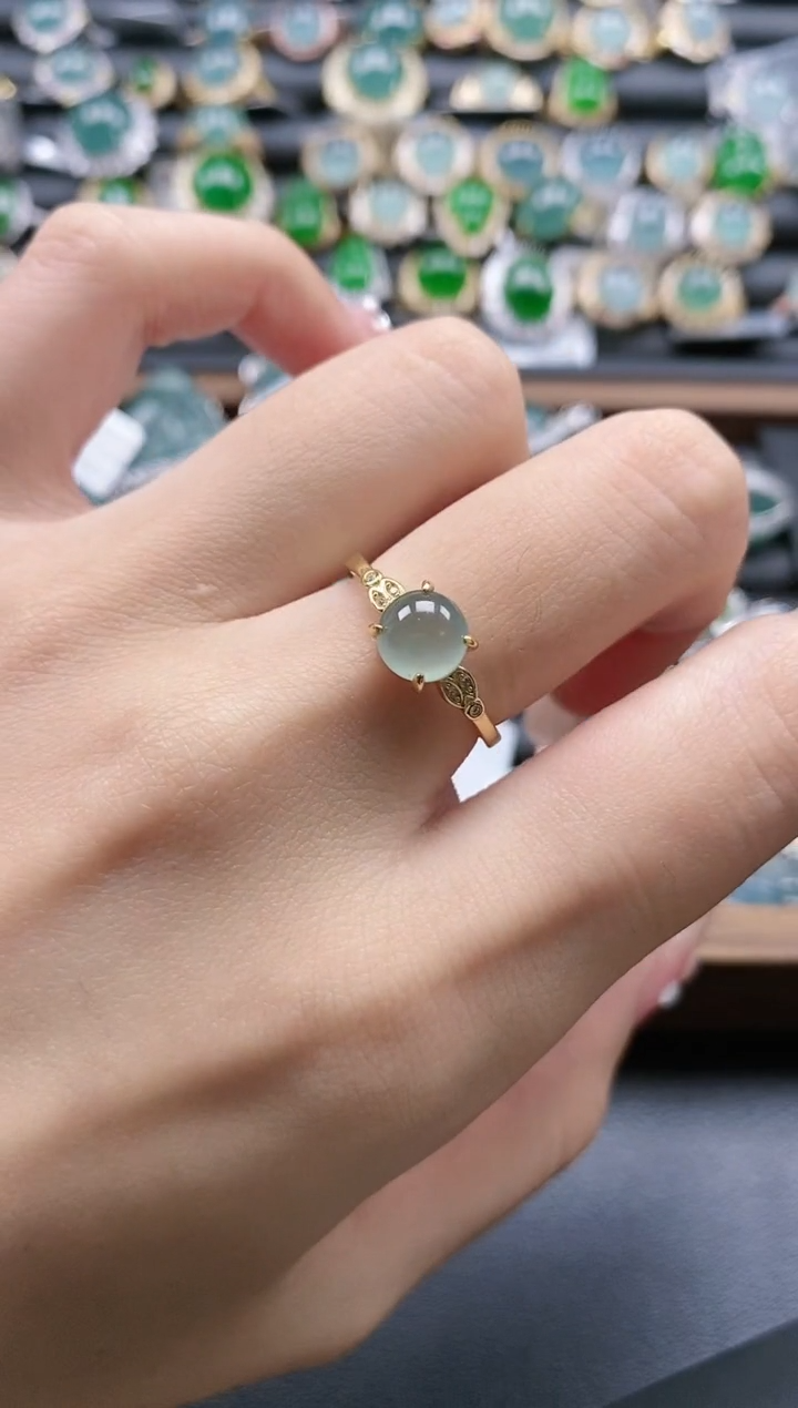 【闪购商品】翡翠戒指银S925镶嵌51151