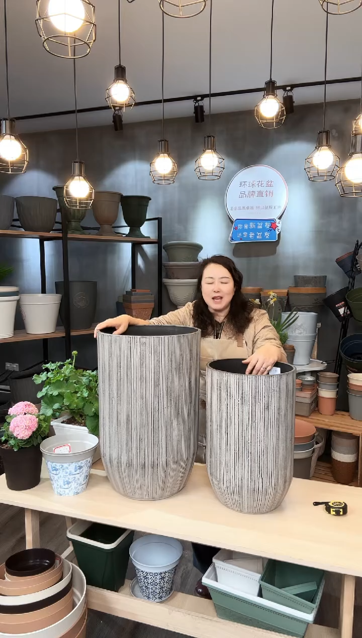 黛西石纹圆盆一大一小浅色打1孔