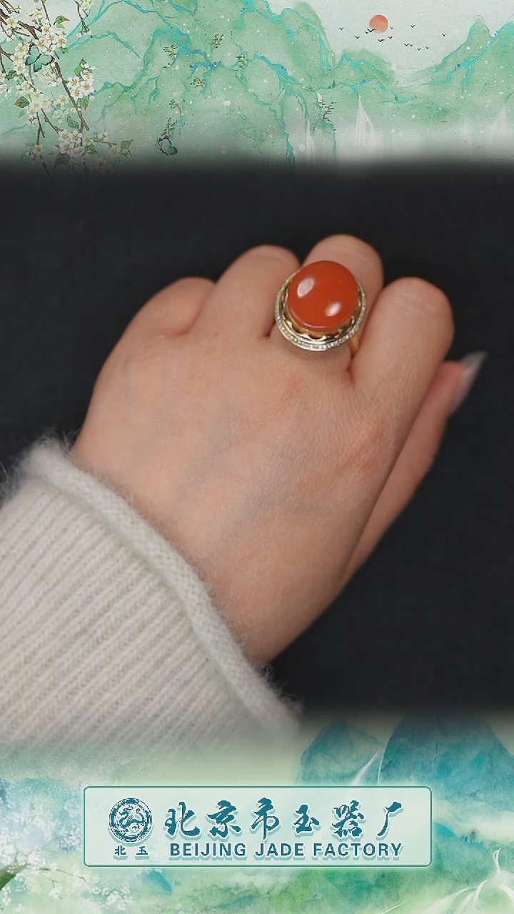 【闪购商品】南红玛瑙戒指未镶嵌BY0218FMC091