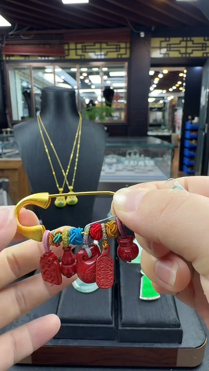 天然辰砂朱砂别针