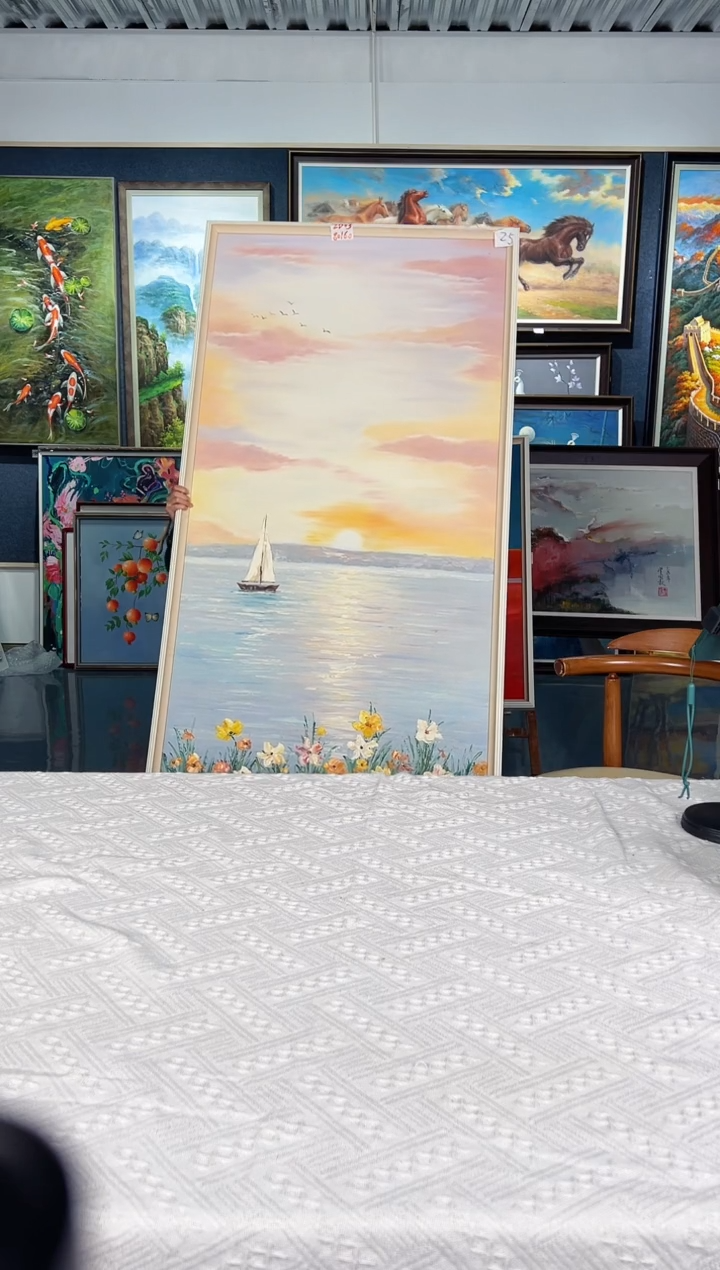 【闪购商品】油画82号 80*160 海景-手绘油画