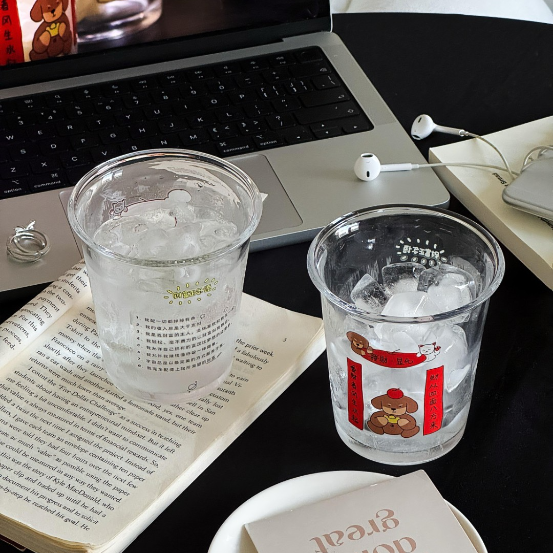 正念肯定语水杯(财富.大女主.每日正念.顺遂.感恩）吸引力法则水杯