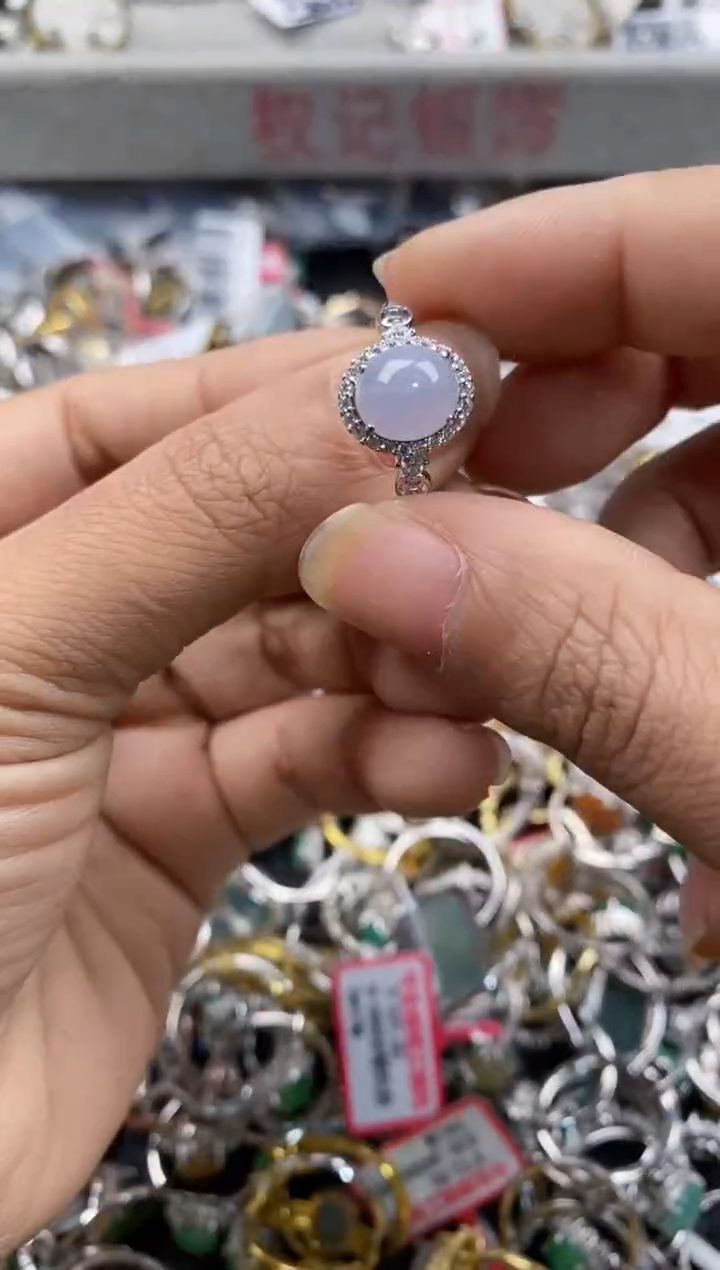 银S925镶嵌戒指翡翠888---7