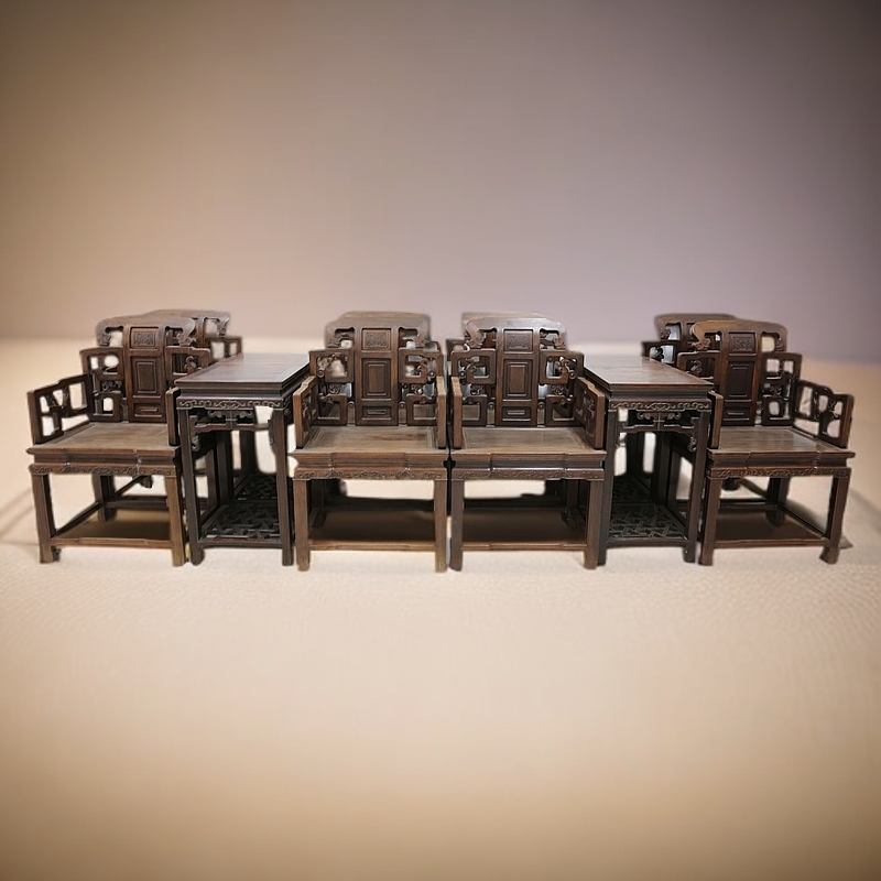 清代 红木太师椅8椅4几   延长质保期7天 百日大优惠