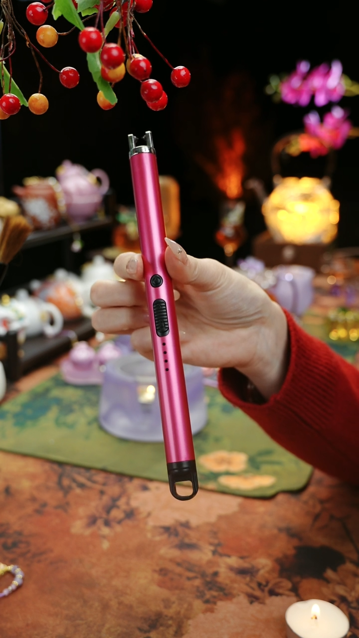 【闪购商品】粉紫色蜡烛点火器茶道配件