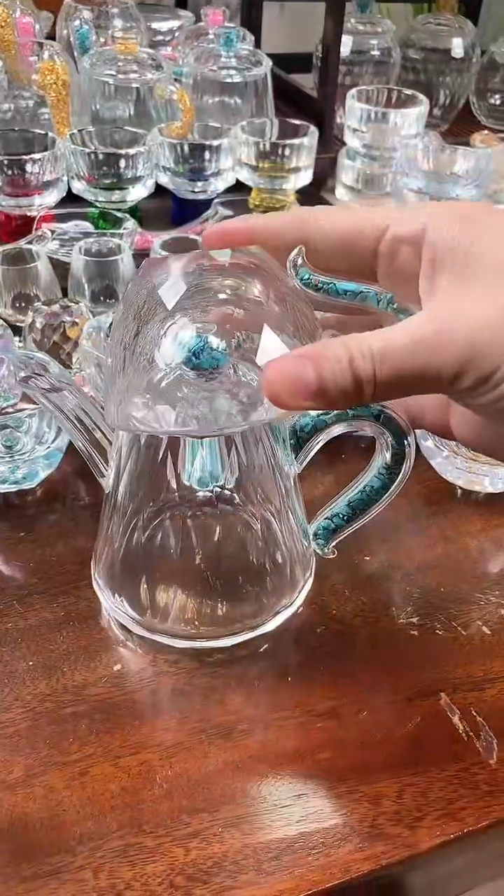 【闪购商品】咖啡壶绿松石+100毫升咖啡杯绿松石