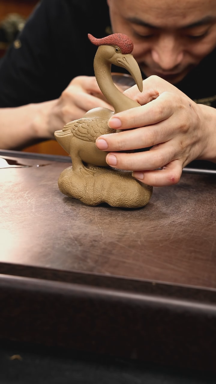 紫砂茶宠紫砂鸿运当头