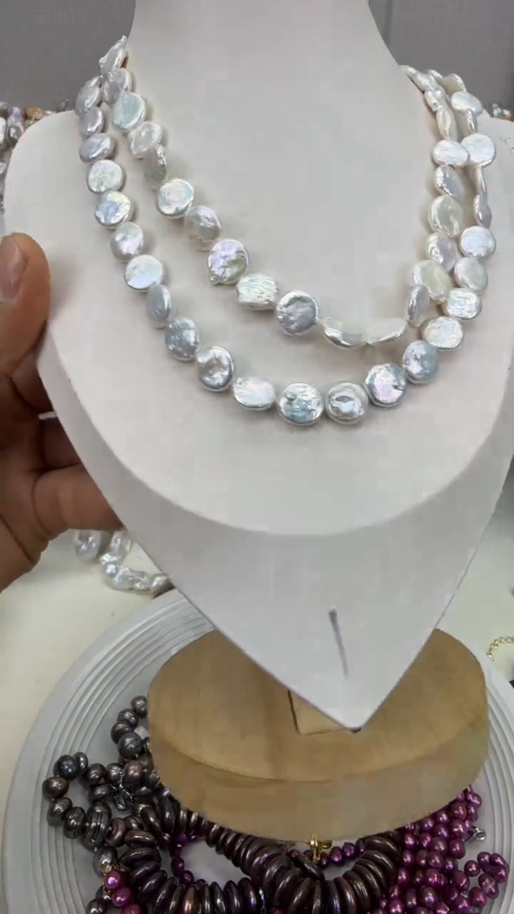 颈饰银S925镶嵌淡水珍珠1