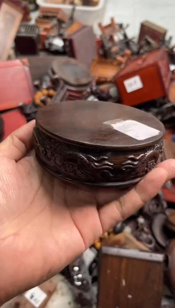 木69黑檀木二龙戏珠