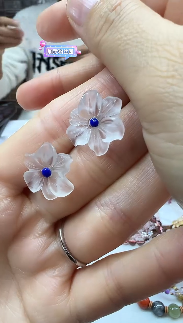 银S925镶嵌耳饰水晶1224m035多样性发其一