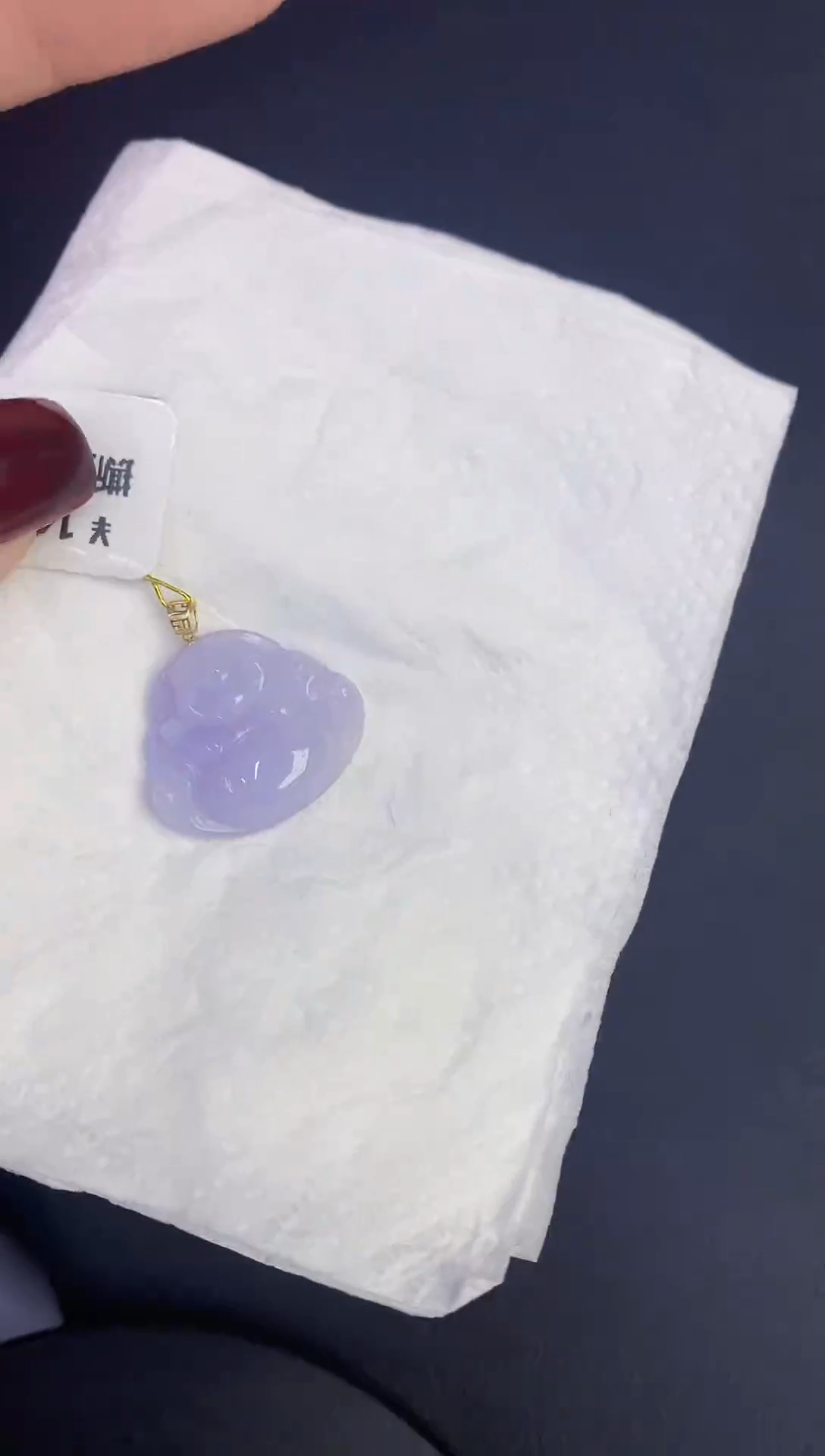 颈饰18K金镶嵌翡翠缅甸天然翡翠A货