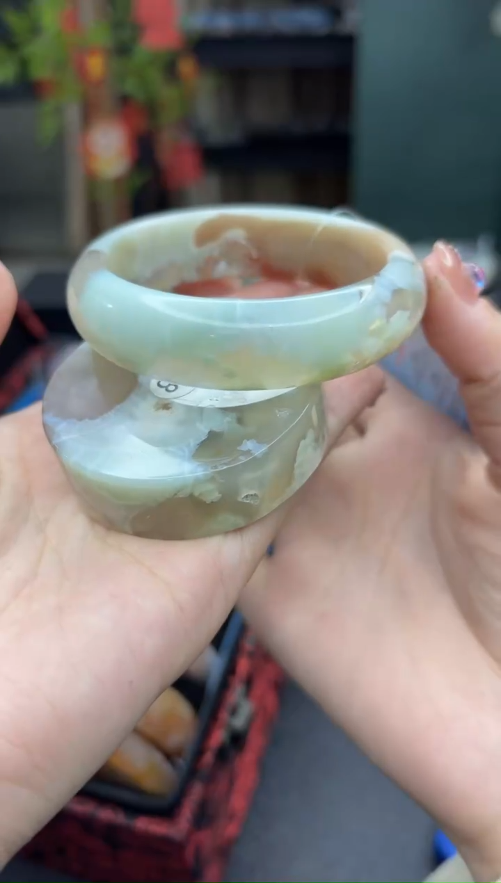 【闪购商品】石英质玉手镯未镶嵌2215（58圈赠送镯心）