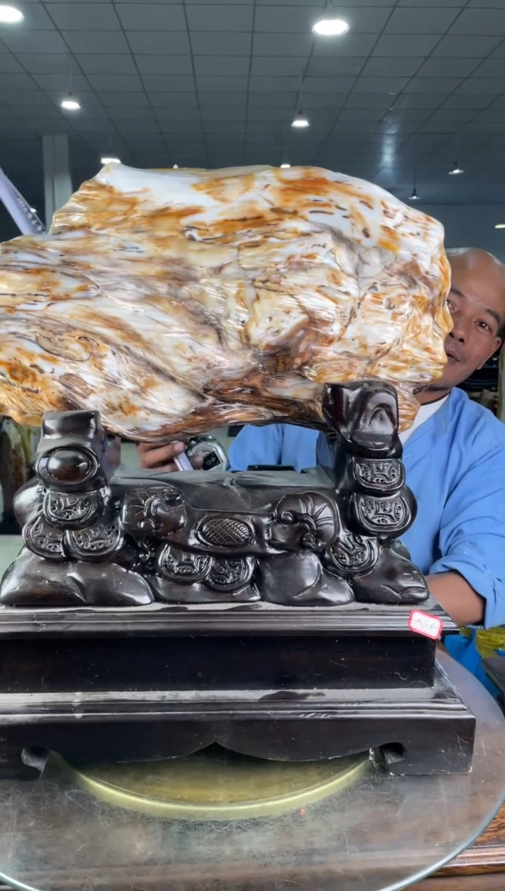 【闪购商品】硅化玉摆件未镶嵌76