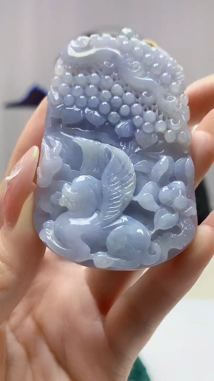 【闪购商品】定制翡翠未镶嵌5153DD-毛货挂件71