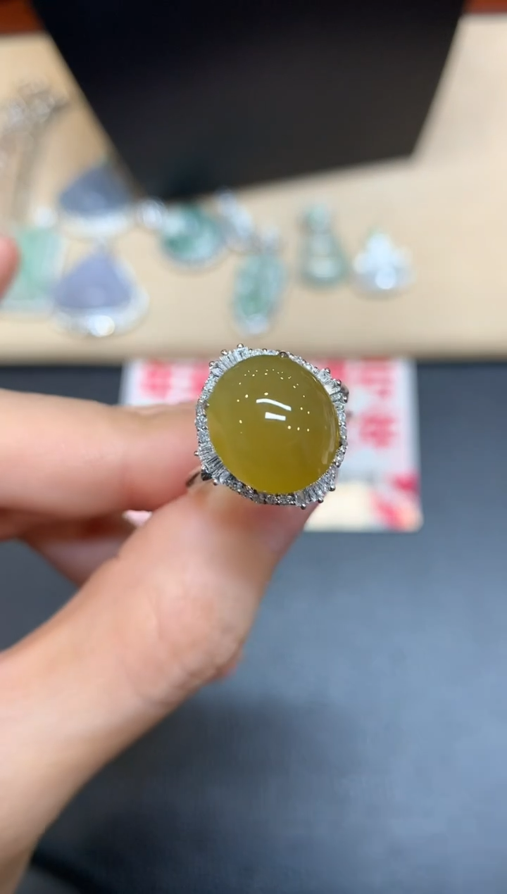 【闪购商品】翡翠戒指18K金镶嵌【无服务费