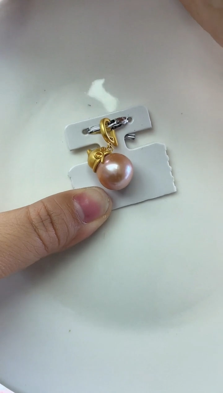 未镶嵌吊坠淡水珍珠中国红色系 福禄