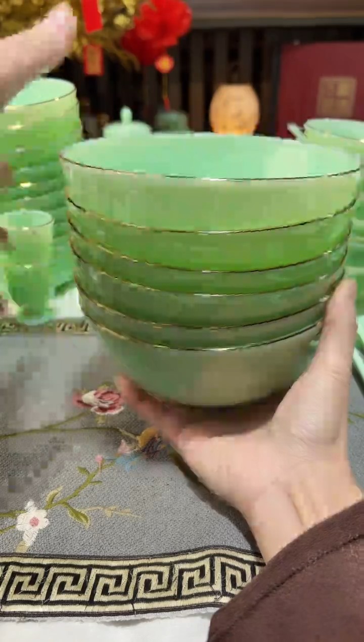 玉瓷 6.5英寸面碗6个景德镇陶瓷