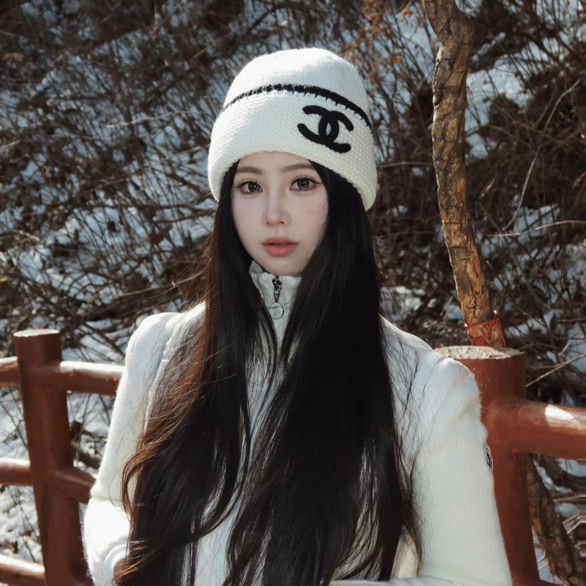 重磅欧美ins帽子香风双C针织秋冬字母百搭冷帽保暖冷帽毛线帽时尚