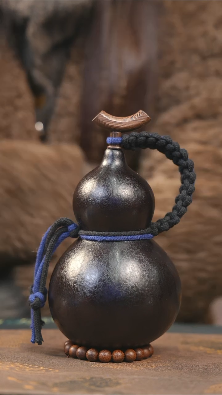 【闪购商品】XH307大漆酒葫芦不包手串及旋转底座