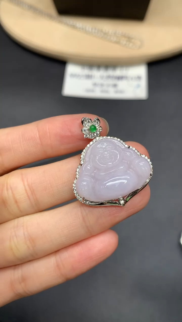 翡翠银S925镶嵌吊坠(不含链)佛公【多样性发其一】