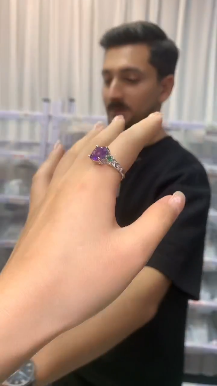 银S925镶嵌戒指水晶【宝石世家严选】