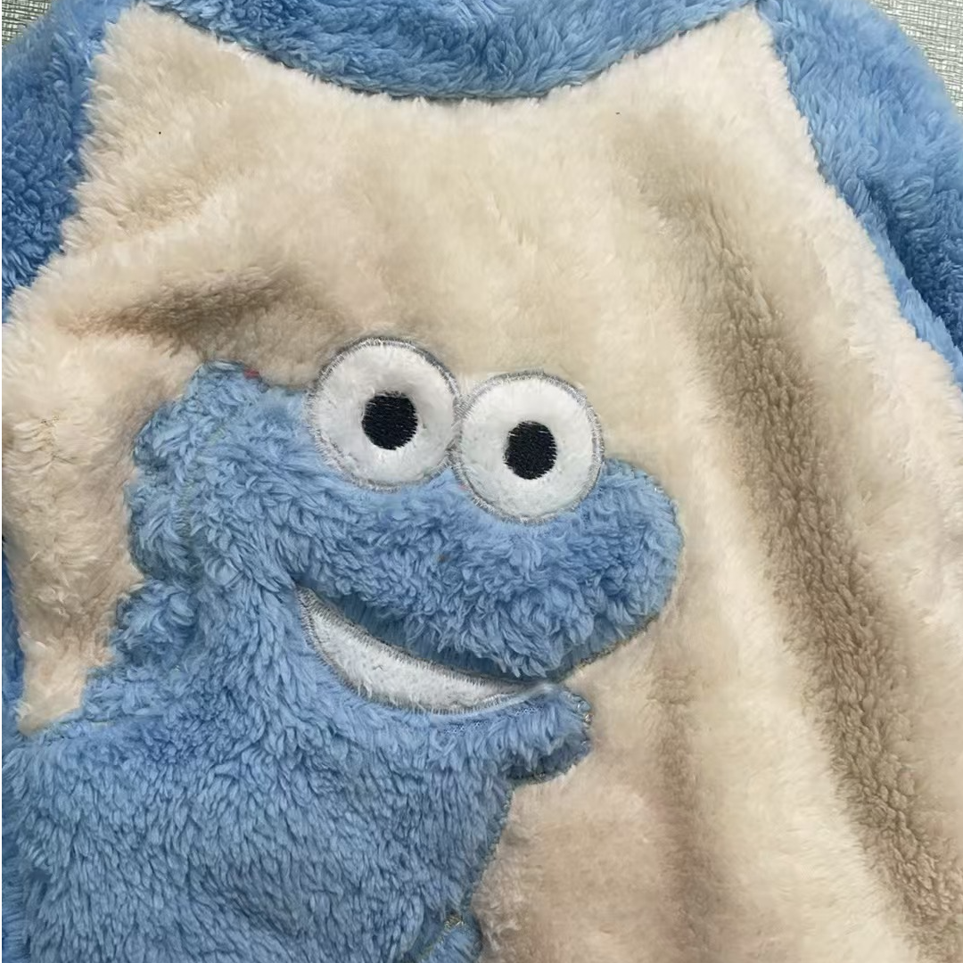 BB660  儿童冬款蓝色家居服套装