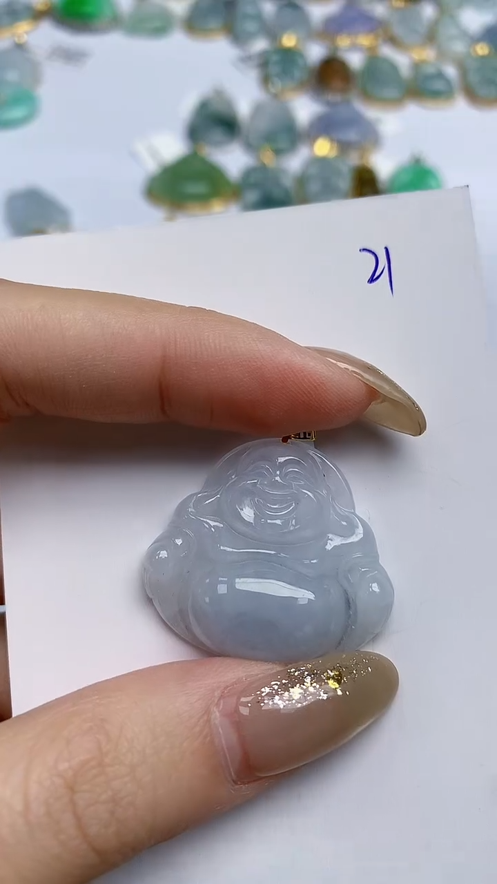 【闪购商品】翡翠颈饰18K金镶嵌天然A货翡翠 49