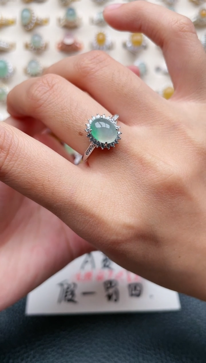 【闪购商品】翡翠戒指银S925镶嵌1111