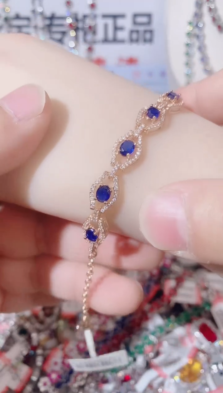 手链蓝宝石未镶嵌  