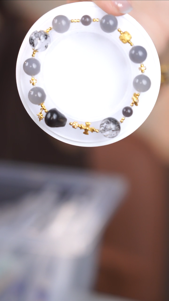 水晶手链18K金镶嵌@@@@@@@@@@@