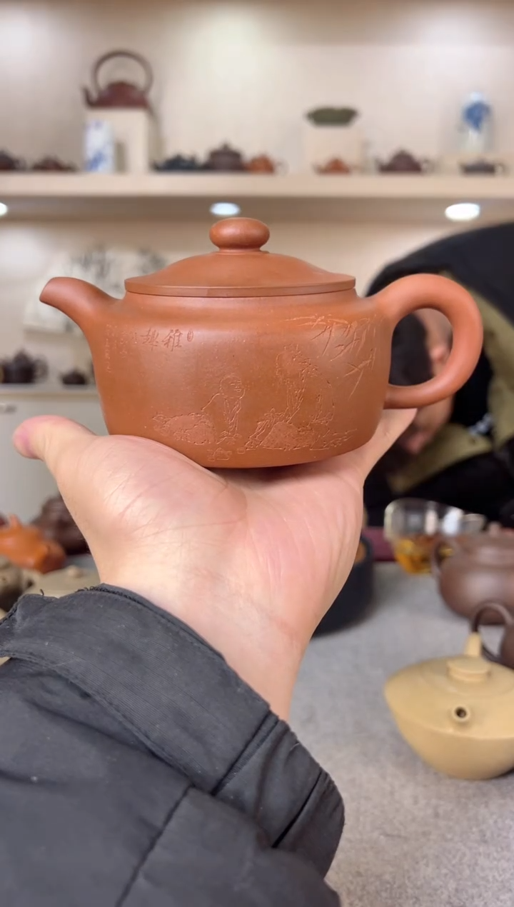 【闪购商品】紫砂茶壶大旭帽 紫泥 半手工