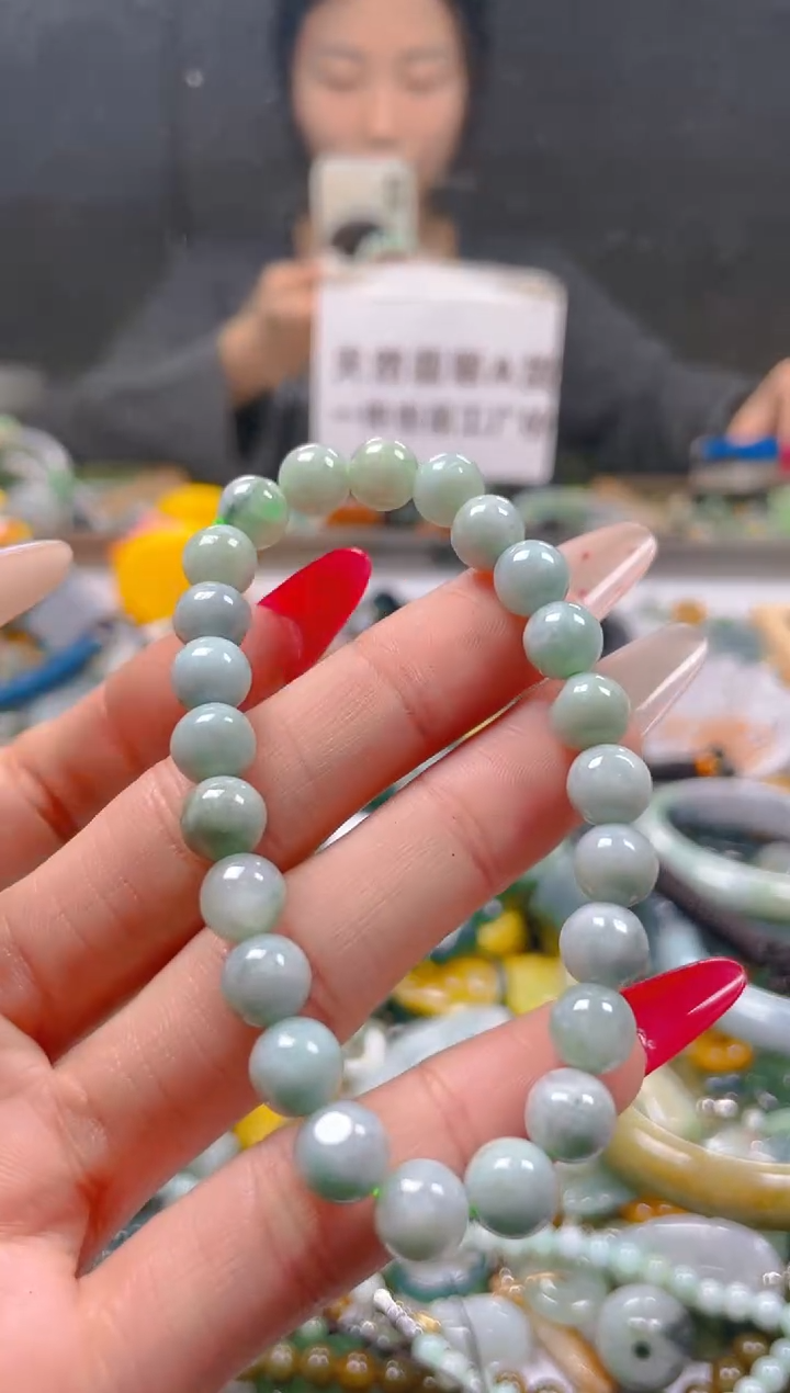 【闪购商品】翡翠颈饰未镶嵌7MM/U/翡翠A货一图一物