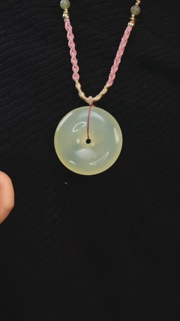 【闪购商品】岫玉颈饰未镶嵌岫玉冰料大平安扣