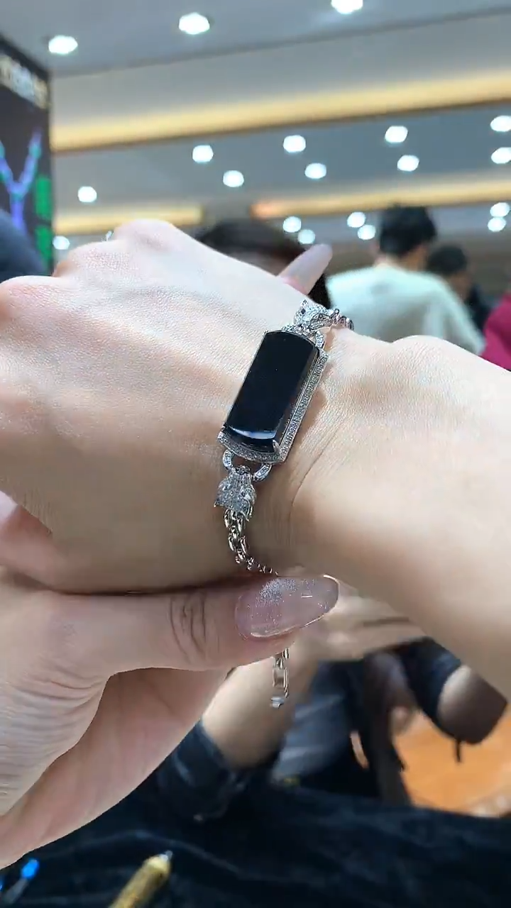 【闪购商品】翡翠手链18K金镶嵌无事牌手链GJ