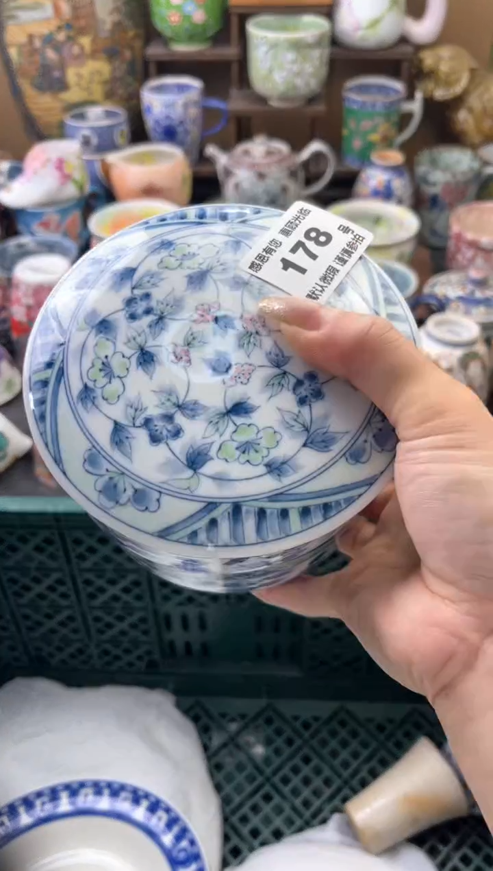 瓷片翡*鸟178号六六工艺品瓷器