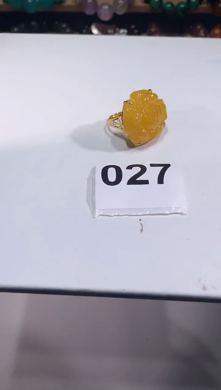 手链蜜蜡未镶嵌A027大花蜜蜡戒指