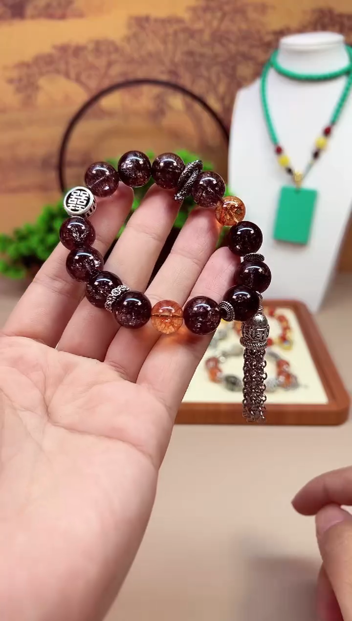 水晶手链银S925镶嵌S521