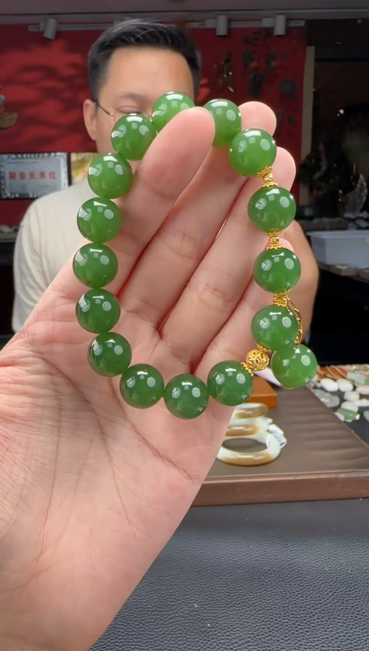 手串未镶嵌和田玉碧玉diy单圈手串