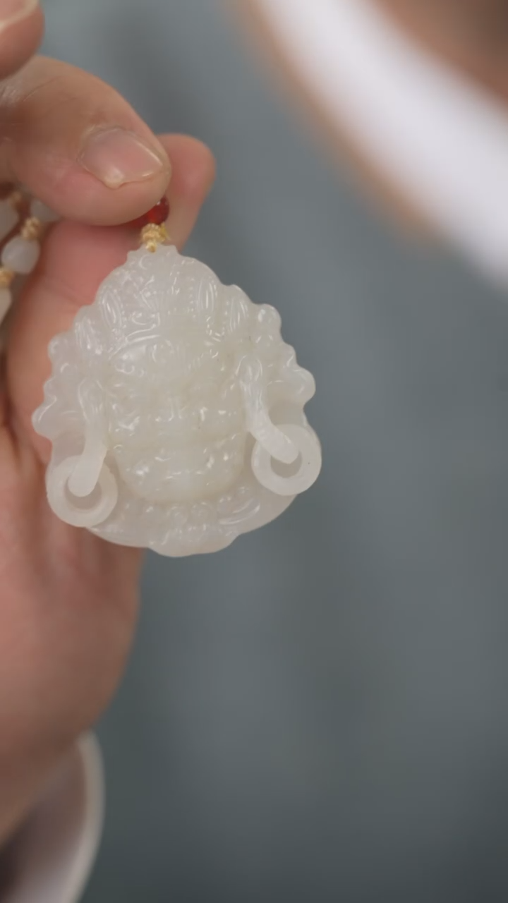 颈饰未镶嵌和田玉黄财神