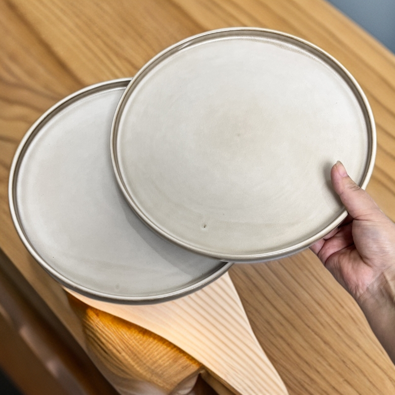 大盘垫牛排盘海鲜盘意面盘复古盘子家用简约陶瓷3762微瑕