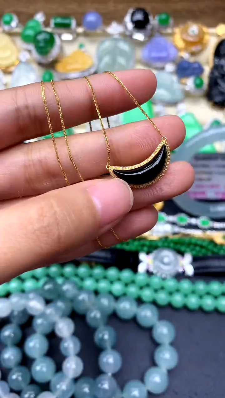 【闪购商品】翡翠颈饰18K金镶嵌131-中国好珍宝