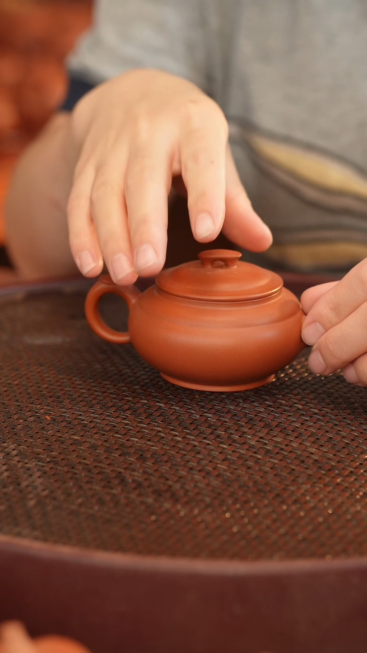 茶壶紫砂全手 宽口 