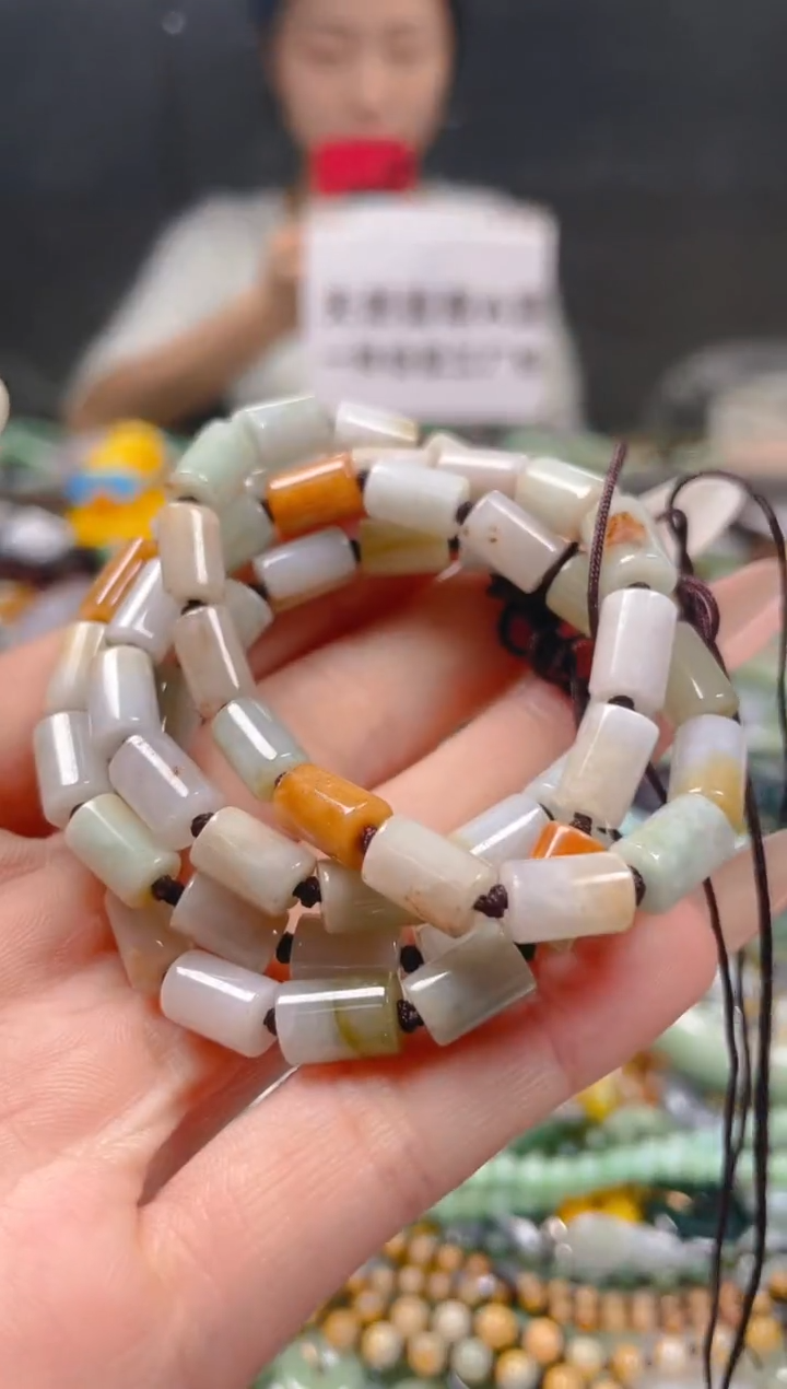 【闪购商品】翡翠颈饰未镶嵌5-6MM/B/翡翠A货一图一物