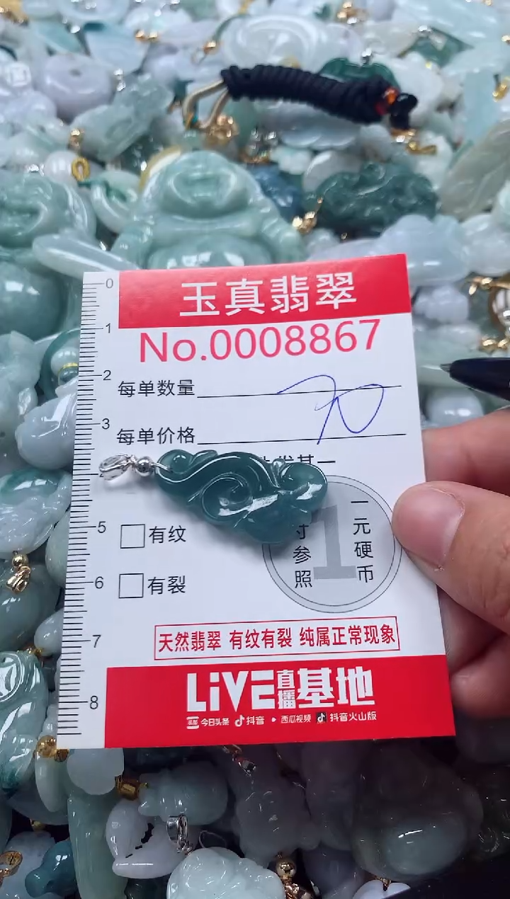 吊坠(不含链)未镶嵌翡翠8867